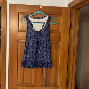 Blue flower tank top